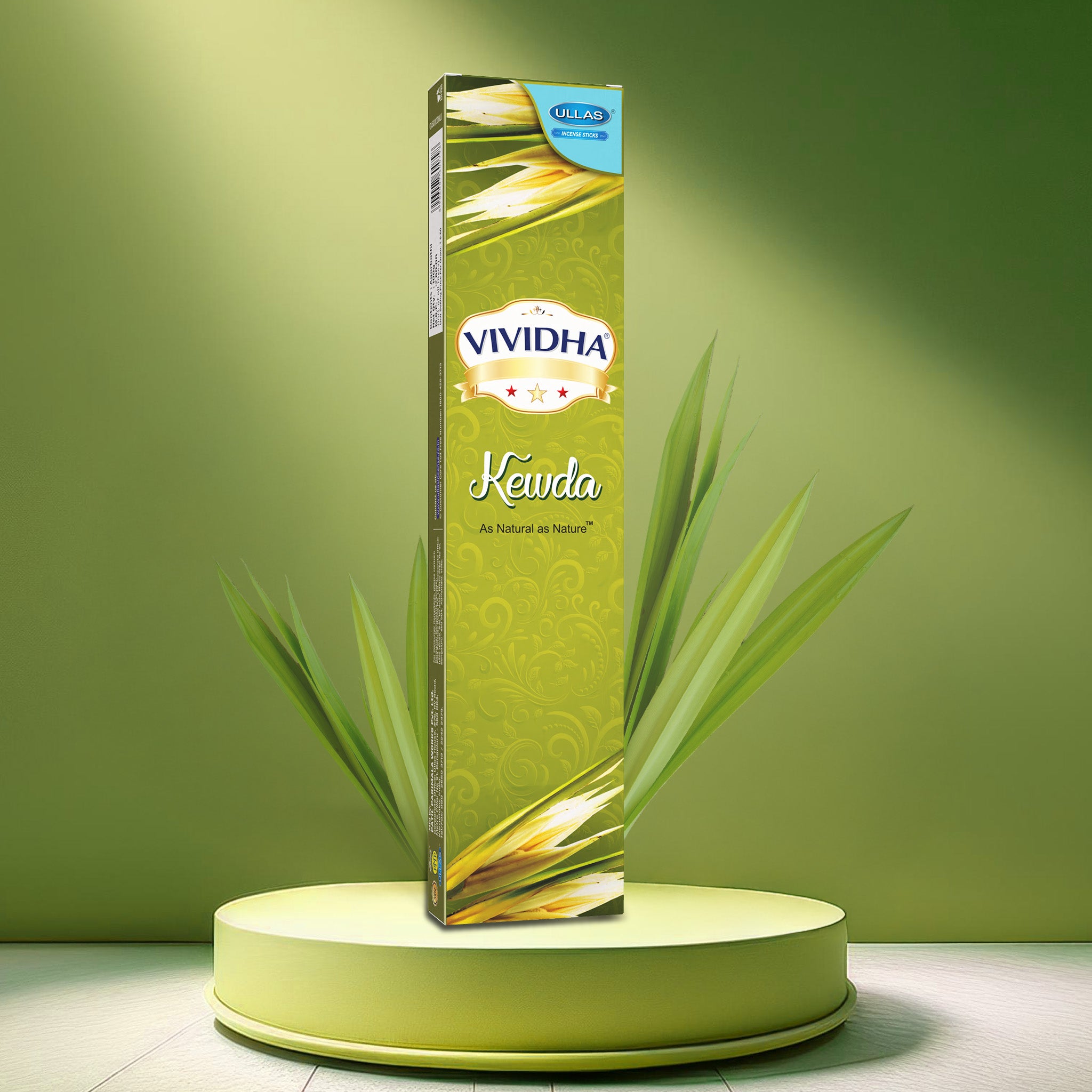 Ullas Vividha Kewda Agarbathi - Incense Sticks with Tropical Fragrance (100g)