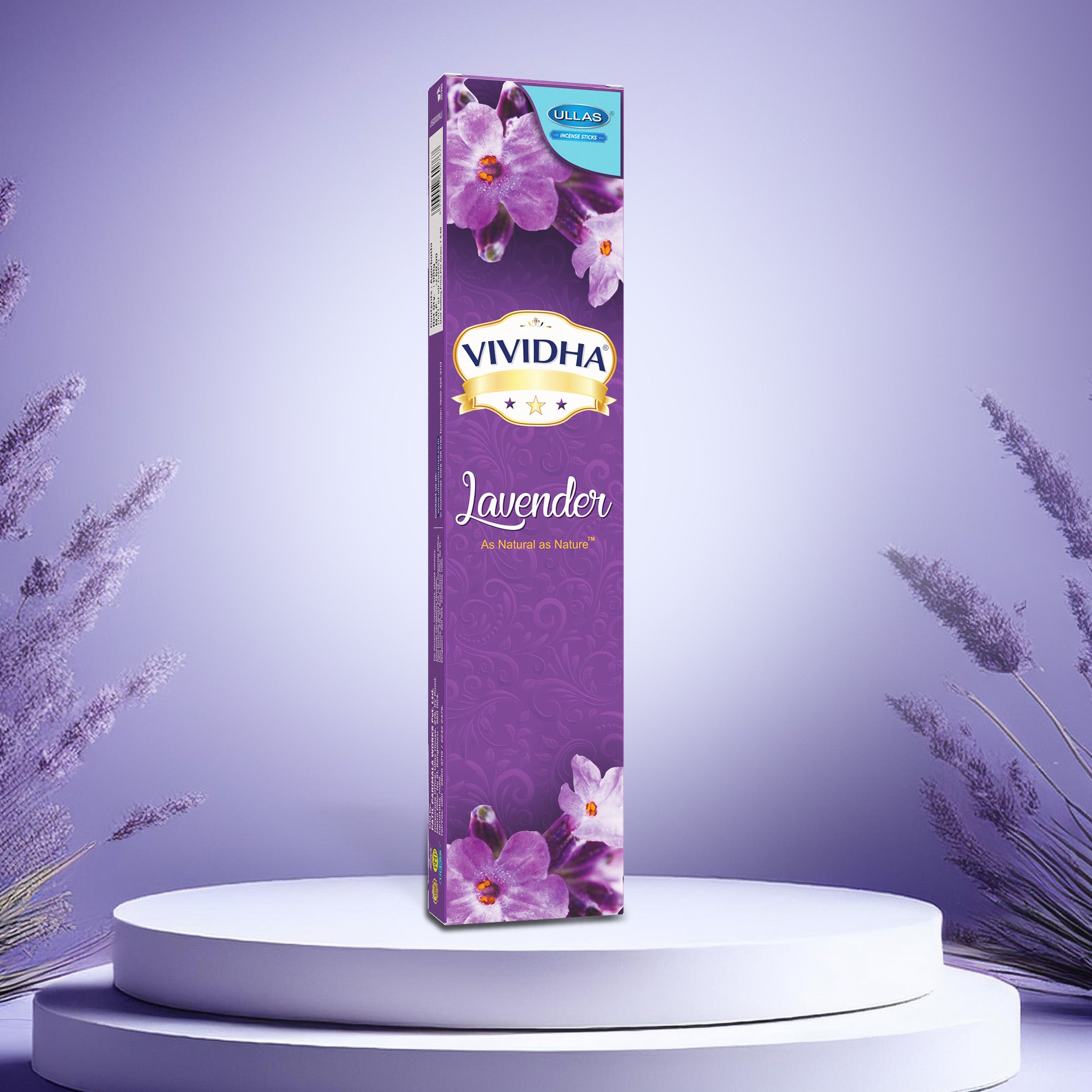 Ullas Vividha Lavender Agarbathi - Incense Sticks with Floral Fragrance (100g)