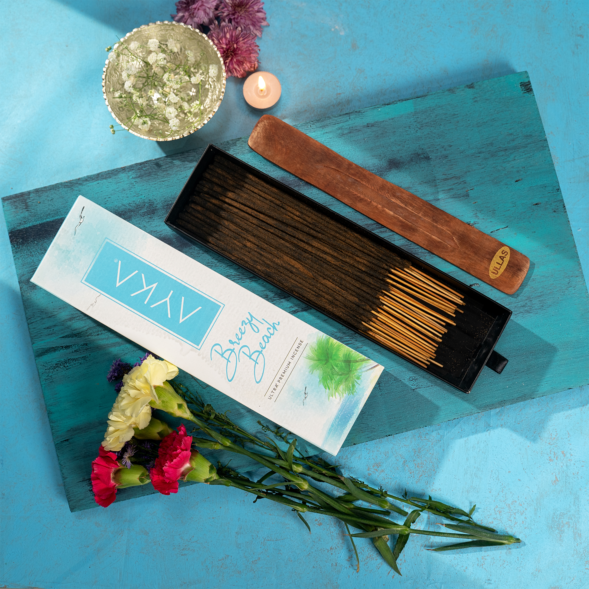 Ullas Ayka Breezy Beach Premium Agarbathi - Refreshing Oceanic Aroma