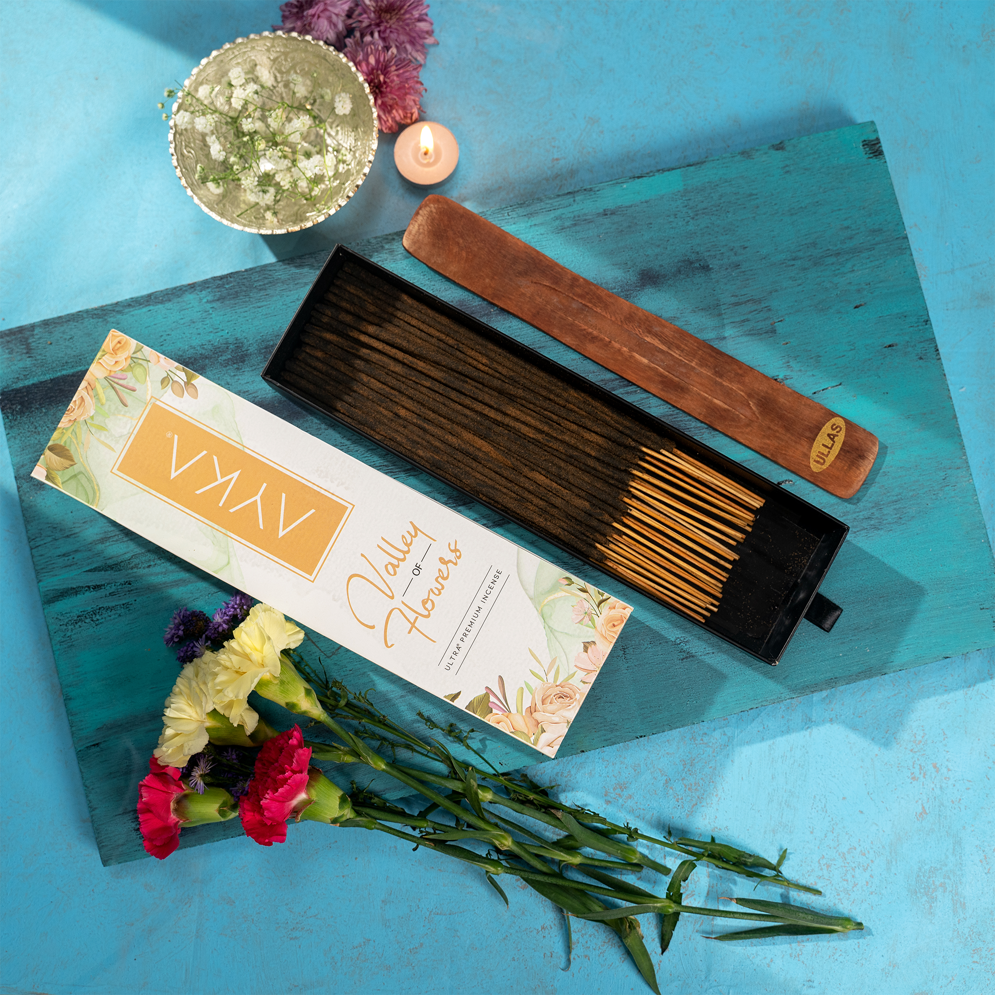 Ayka Valley of Flowers Agarbathi - Premium Natural Floral Fragrance Sticks
