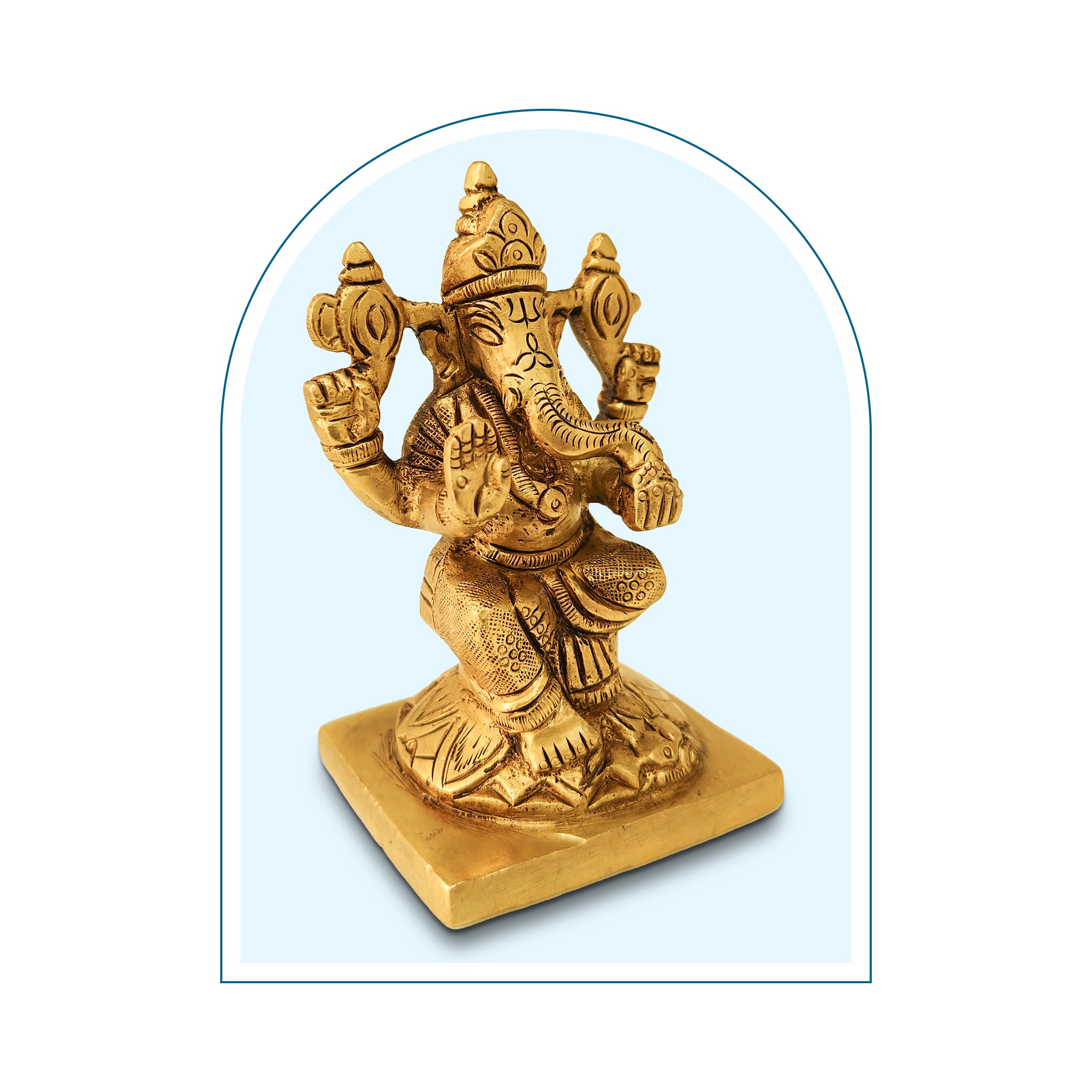 Divine Brass Ganesha Idol | Ganesh Murti
