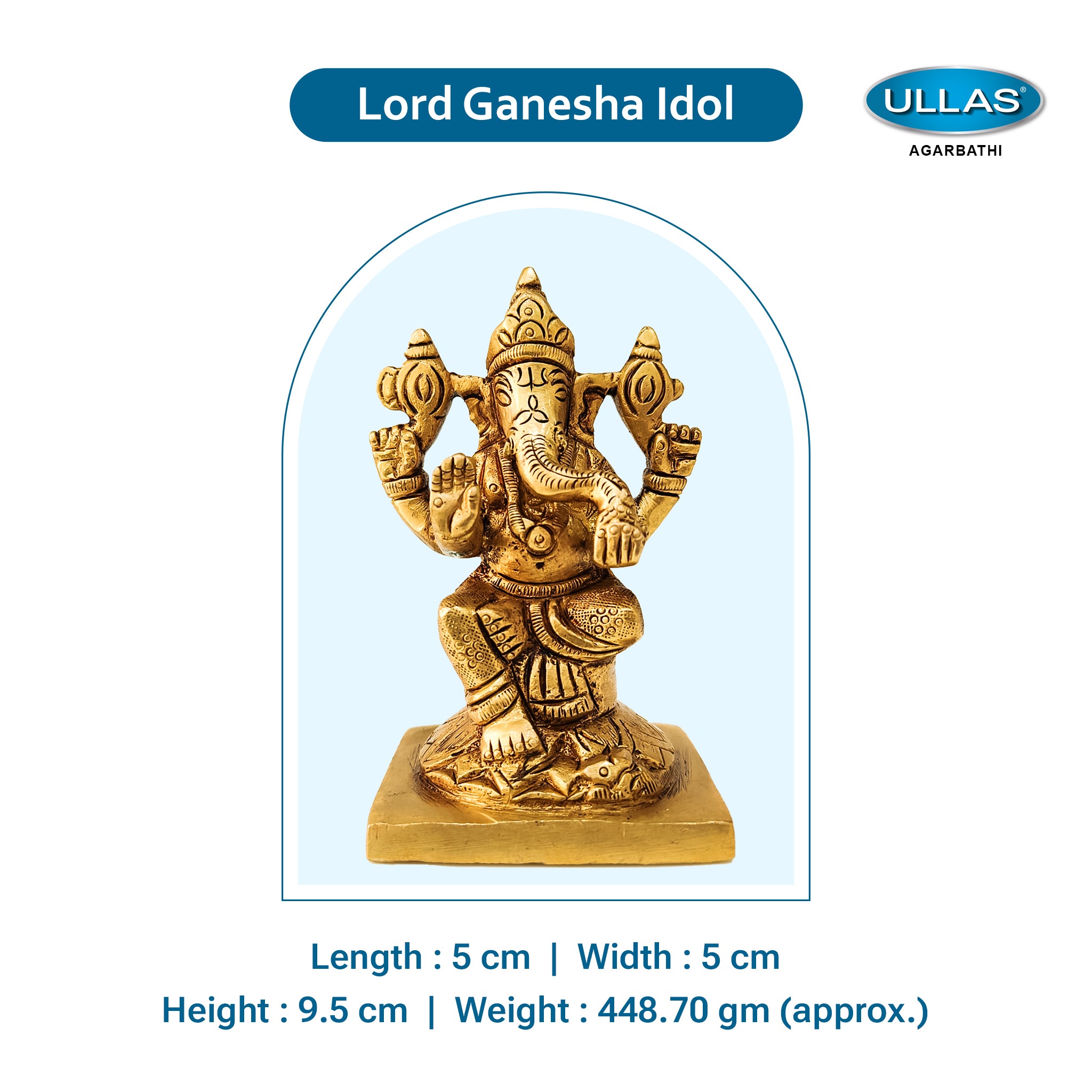 Divine Brass Ganesha Idol | Ganesh Murti