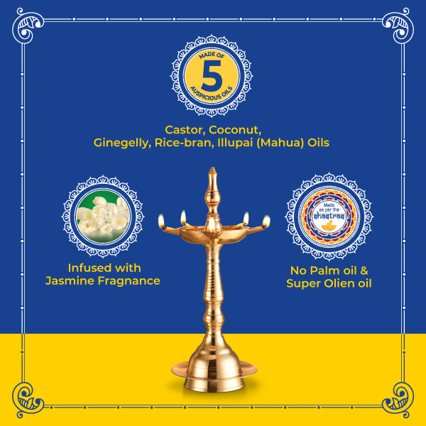 Nirantara Gold Divine 4L Puja Oil - Jasmine Fragrance & Blend of 5 Oils