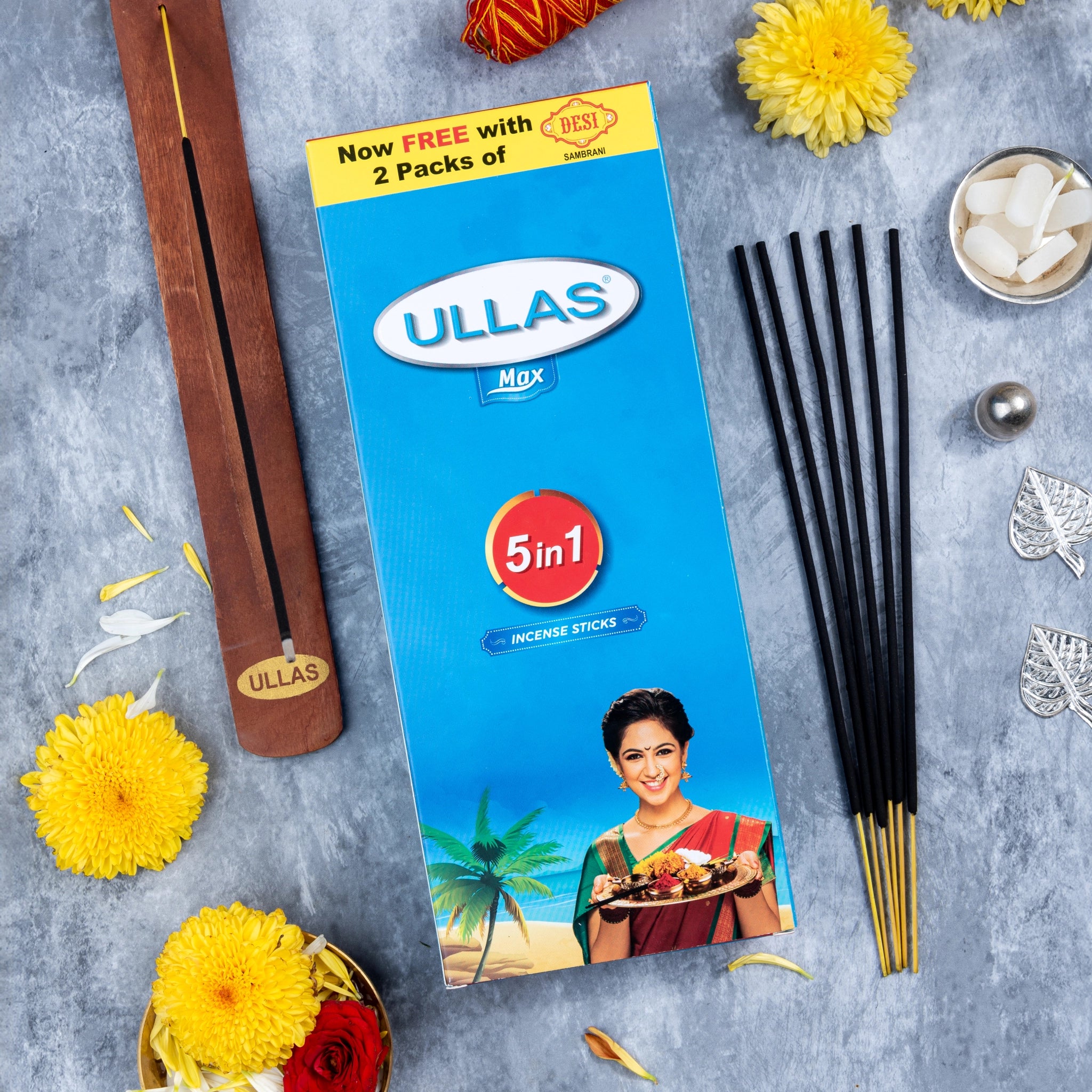 Ullas Max 5 in 1 Agarbathi - Incense Sticks (220g)