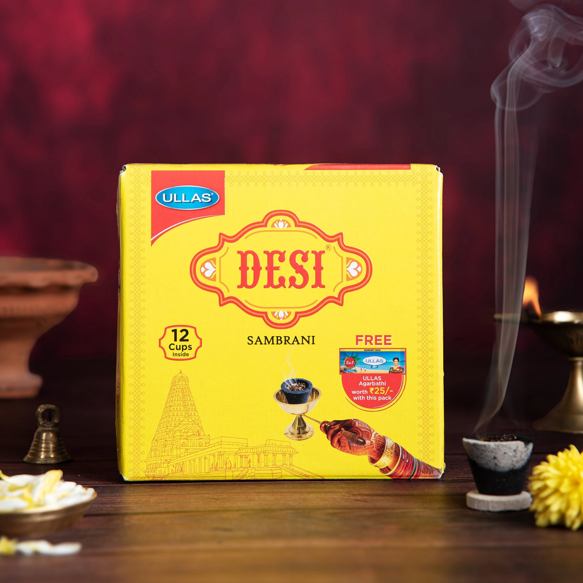 Buy Natural Sambrani Cup- ULLAS Sambarani Collection