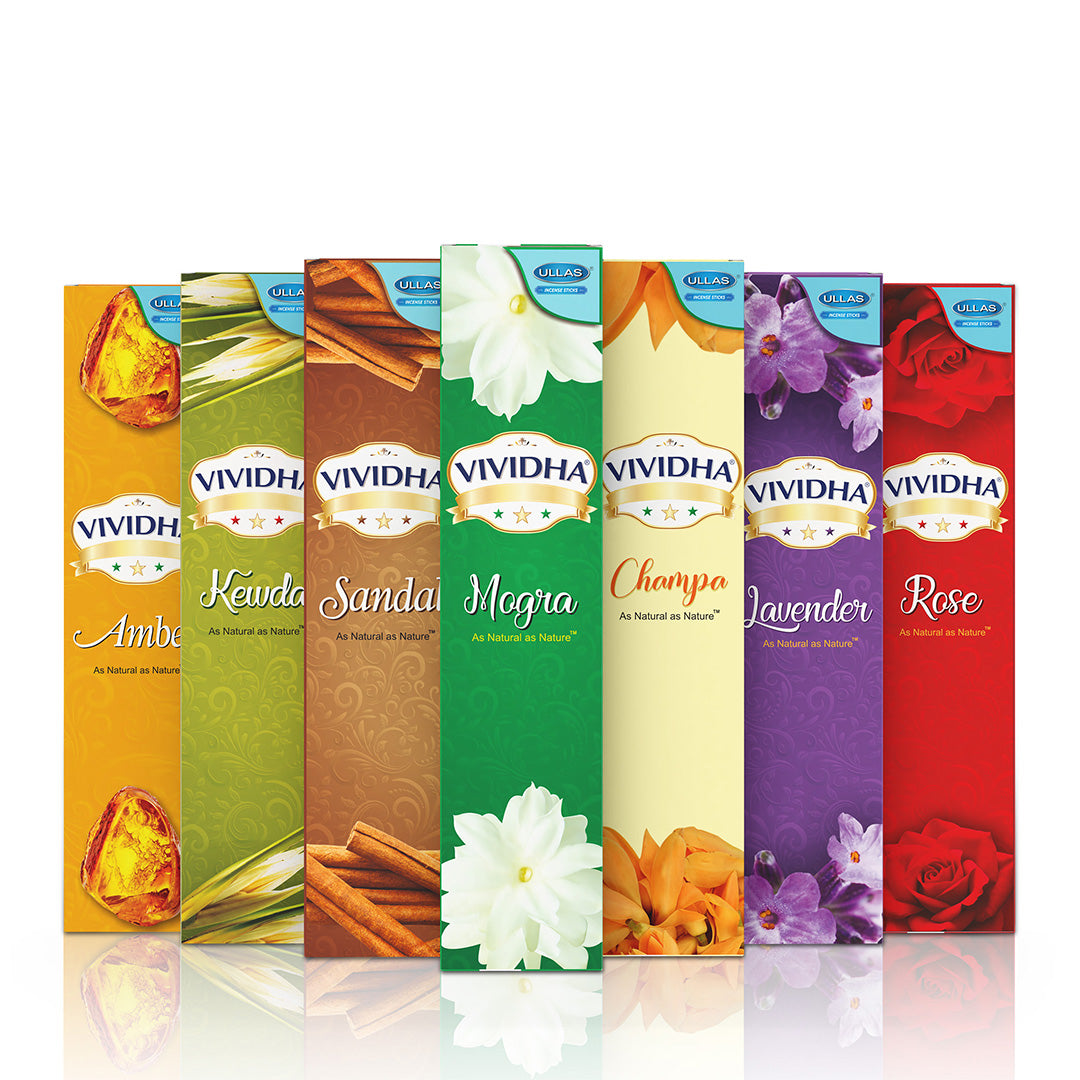Ullas Vividha Assorted Pack of 7 Agarbathi