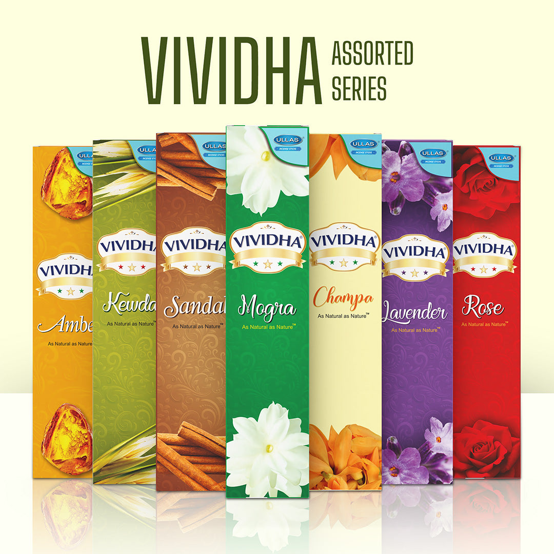Ullas Vividha Assorted Pack of 7 Agarbathi