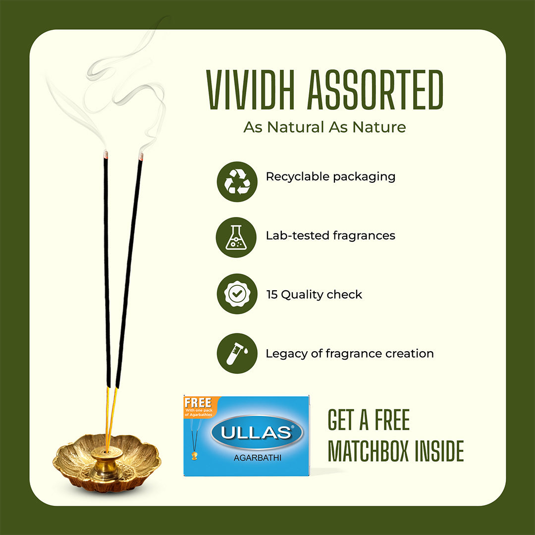 Ullas Vividha Assorted Pack of 7 Agarbathi
