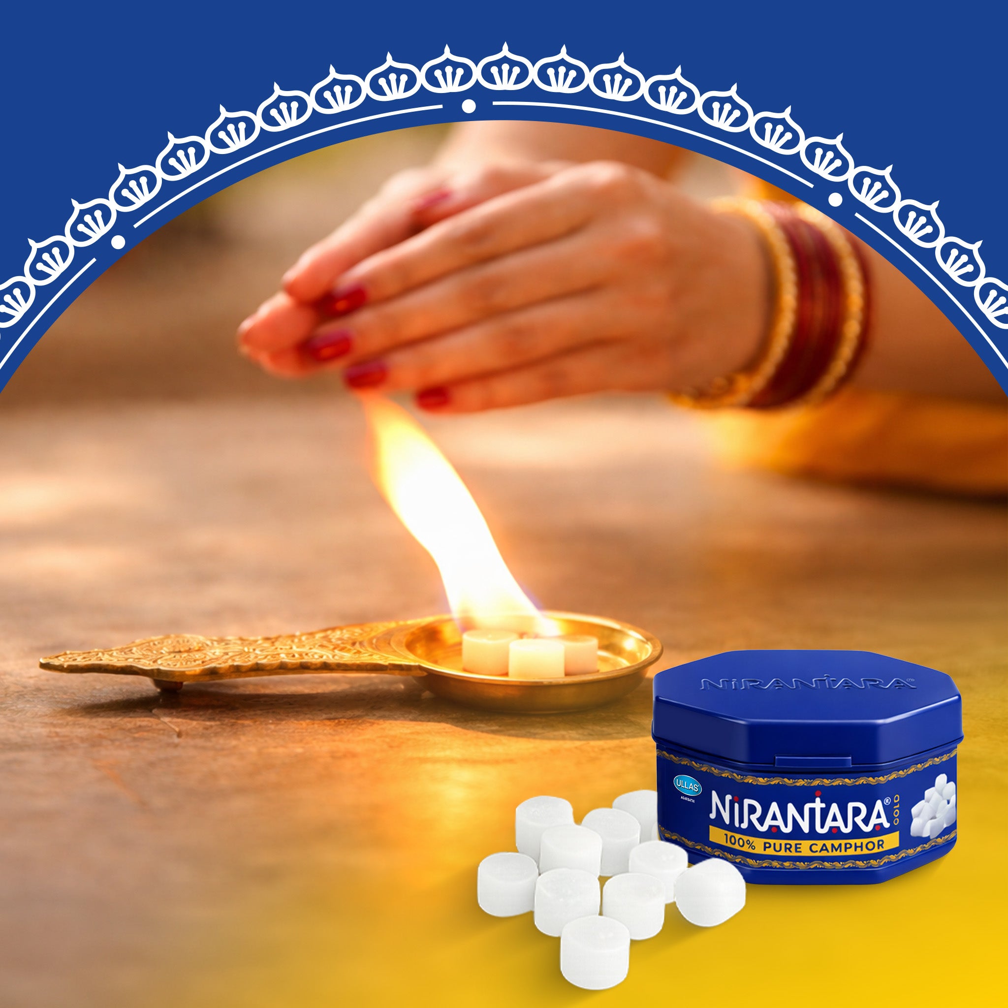 Nirantara Gold 100% Pure Camphor for Pooja & Aarti