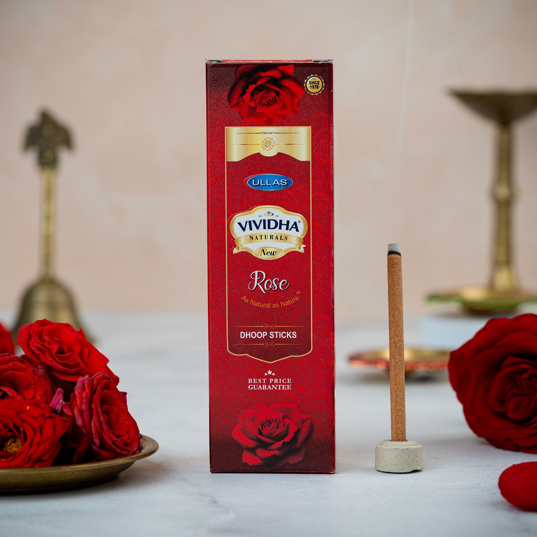 Vividha Rose Bambooless Incense/Dhoop Sticks