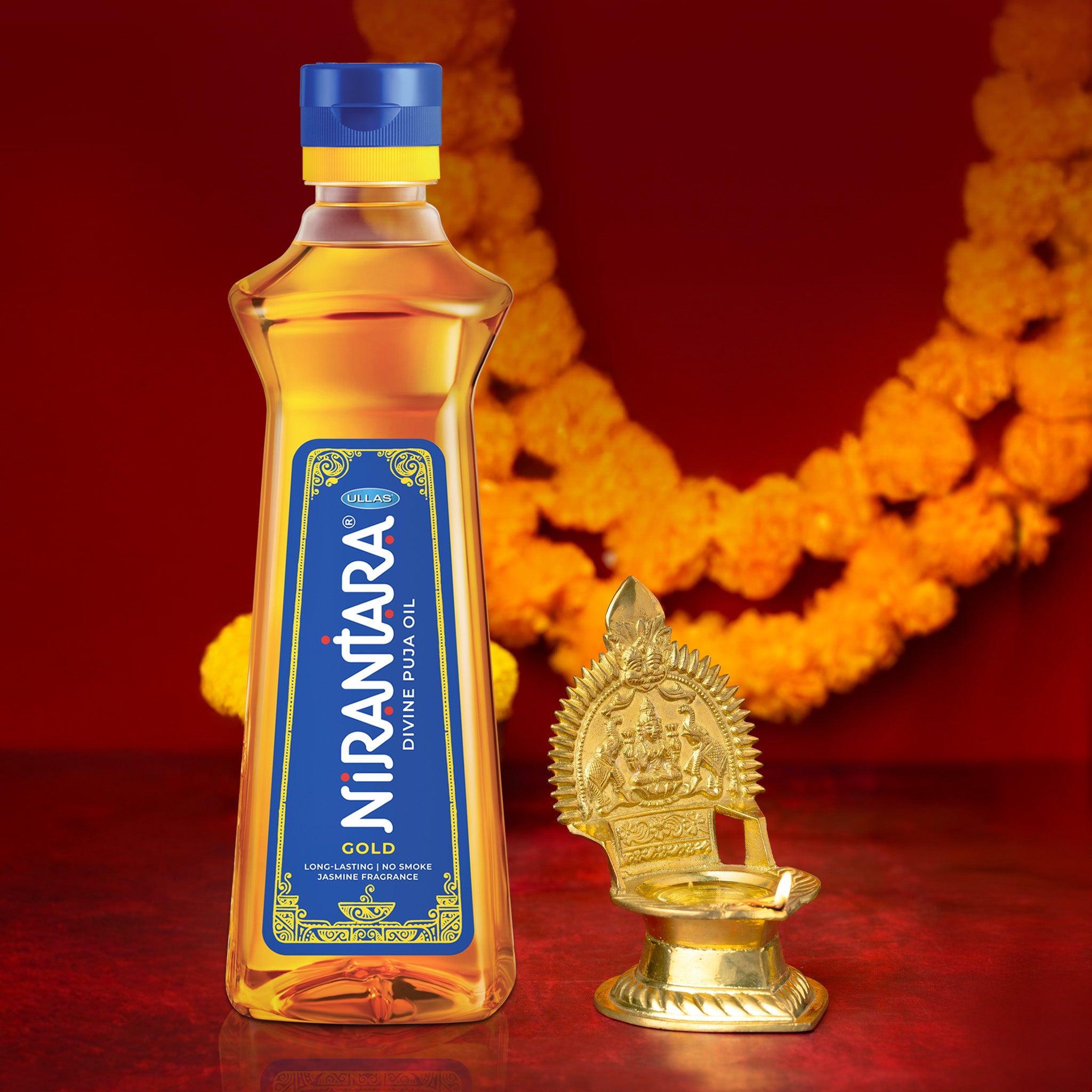 Nirantara Divine Puja Oil 1LT With Diya
