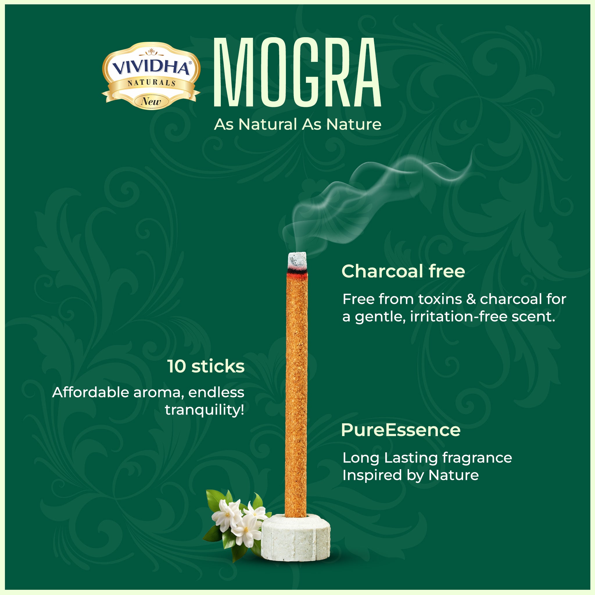 Vividha Mogra Bambooless Dhoop Sticks