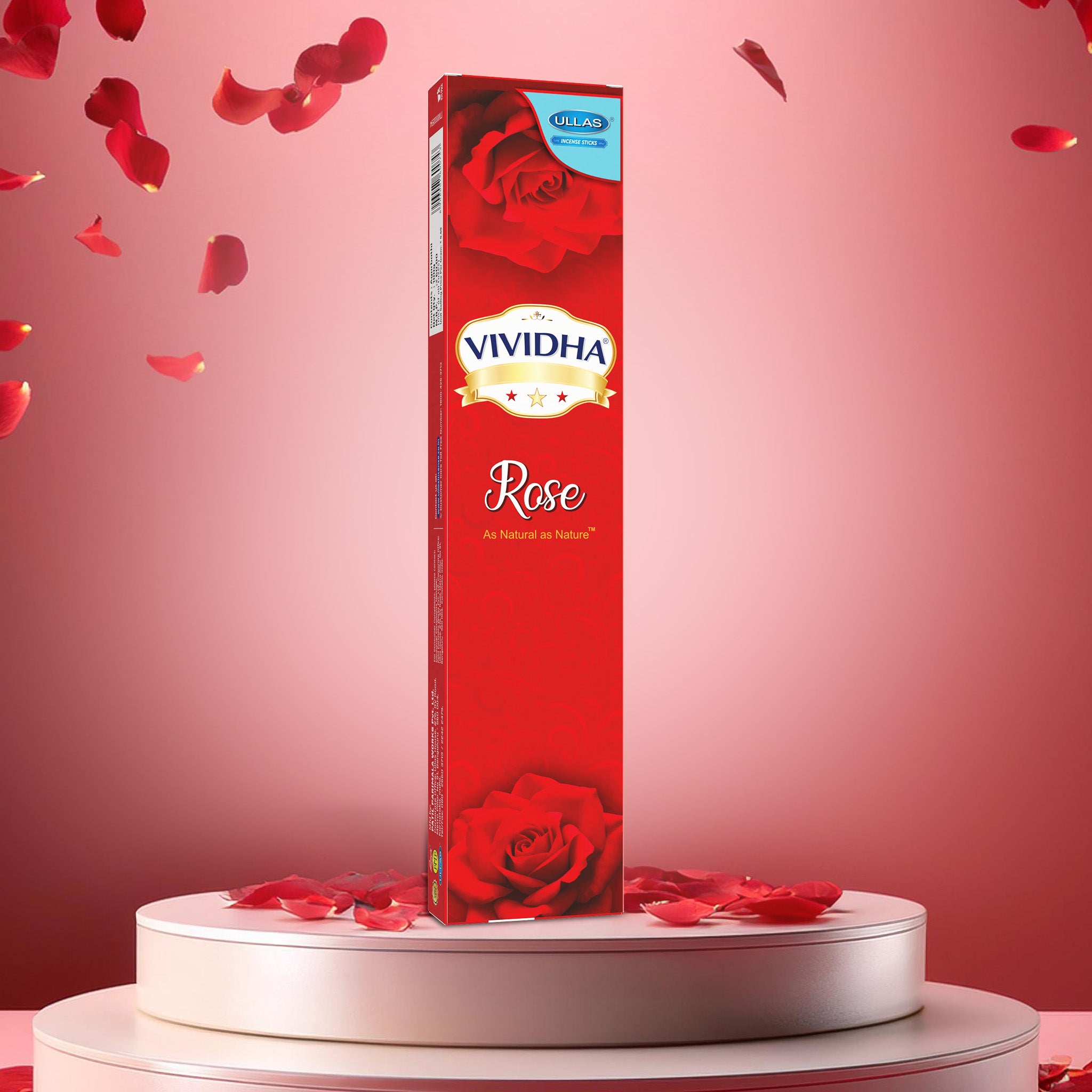 Ullas Vividha Rose Agarbathi - Incense Sticks with Floral Fragrance (100g)