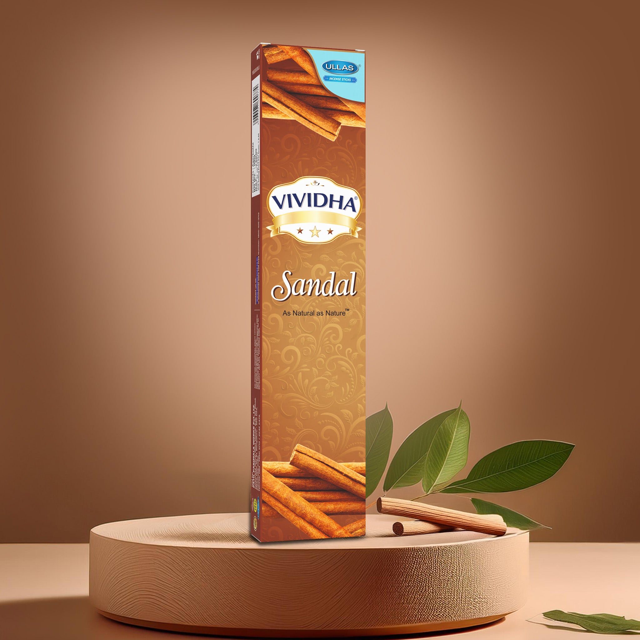 Ullas Vividha Sandal Agarbathi - Incense Sticks with Woody Fragrance (100g)