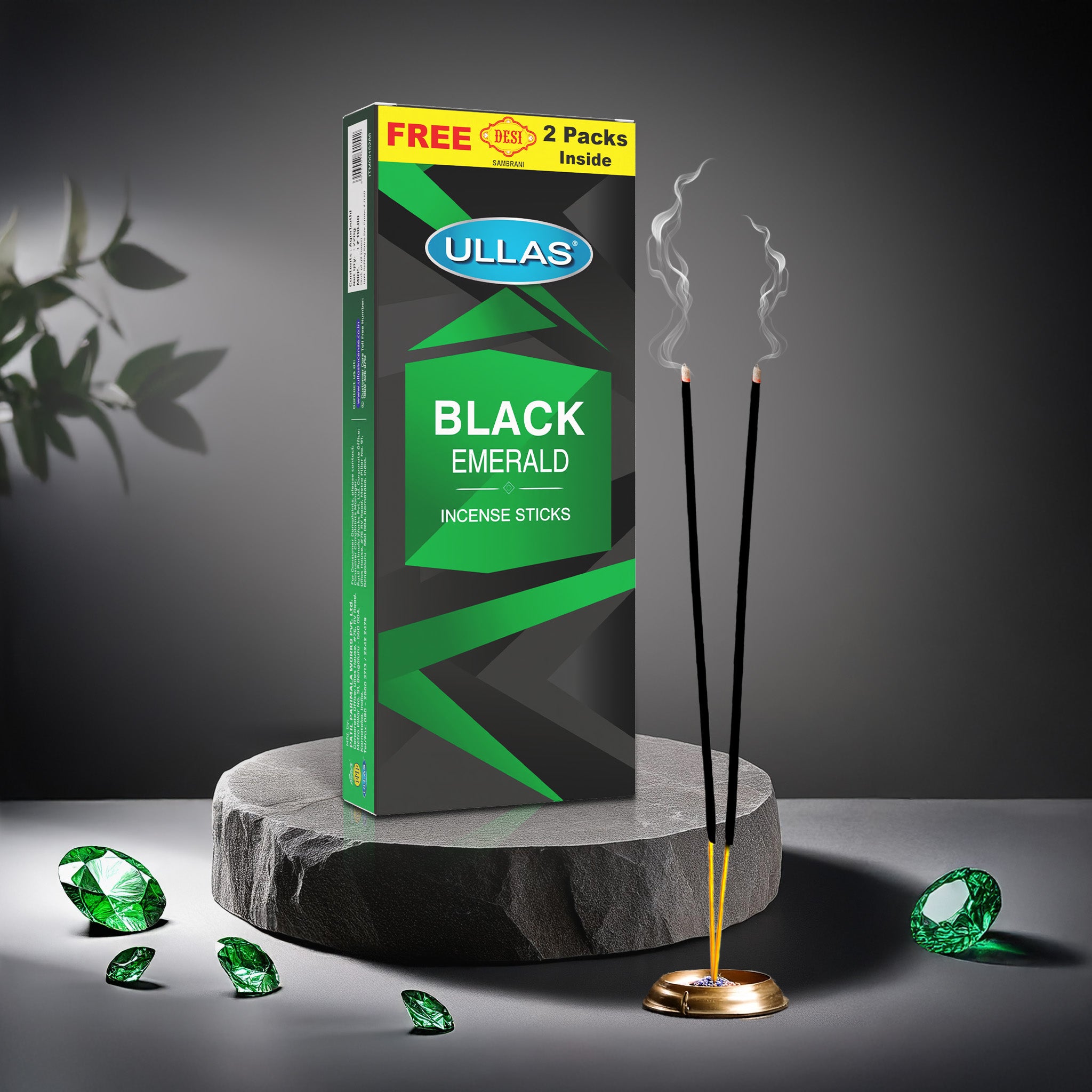 Ullas Black Emerald Agarbathi -  Incense S...