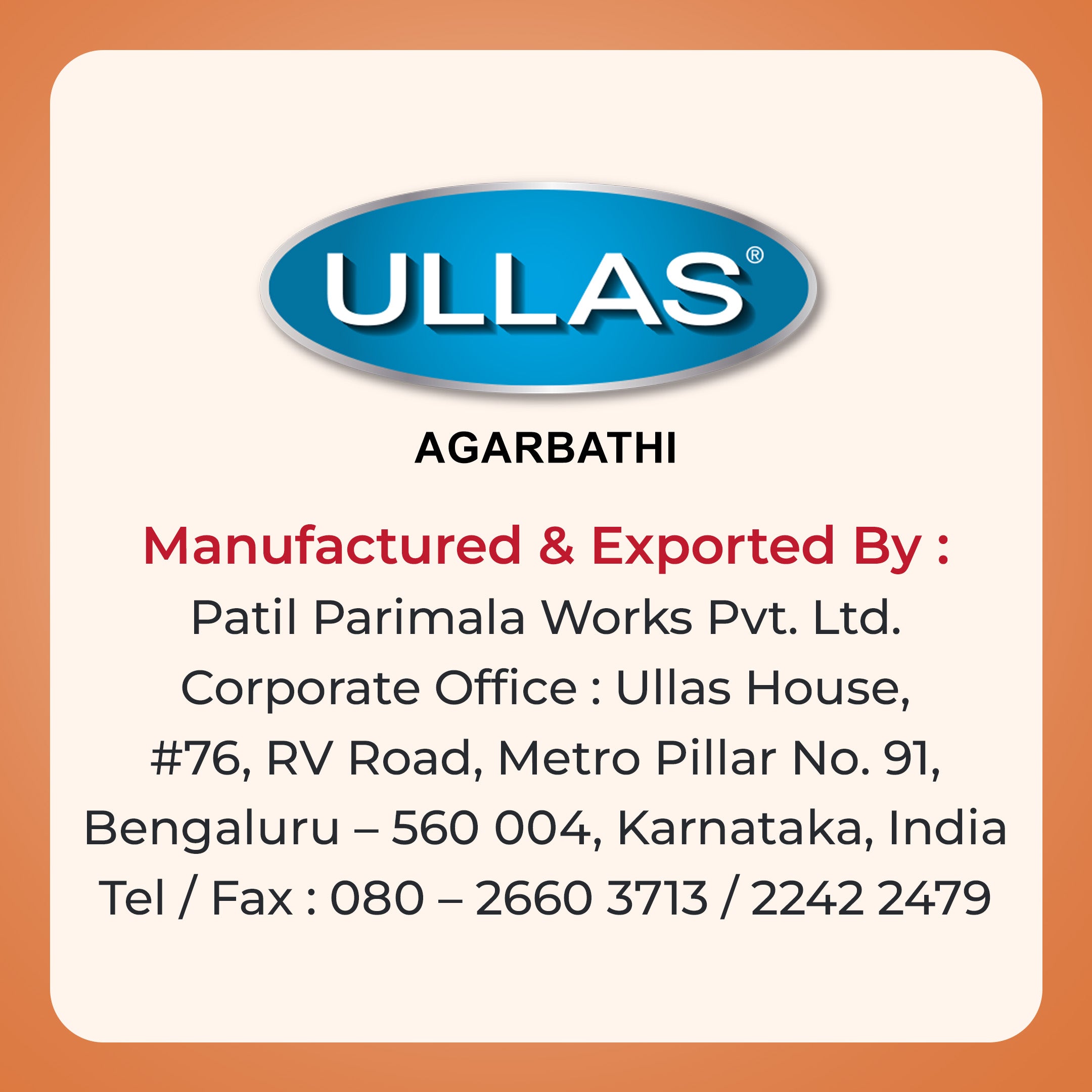 Ullas Fresli Pack of 4 - Apricot, Kashmir Apple, Lychee and Pineapple Premium Agarbathi