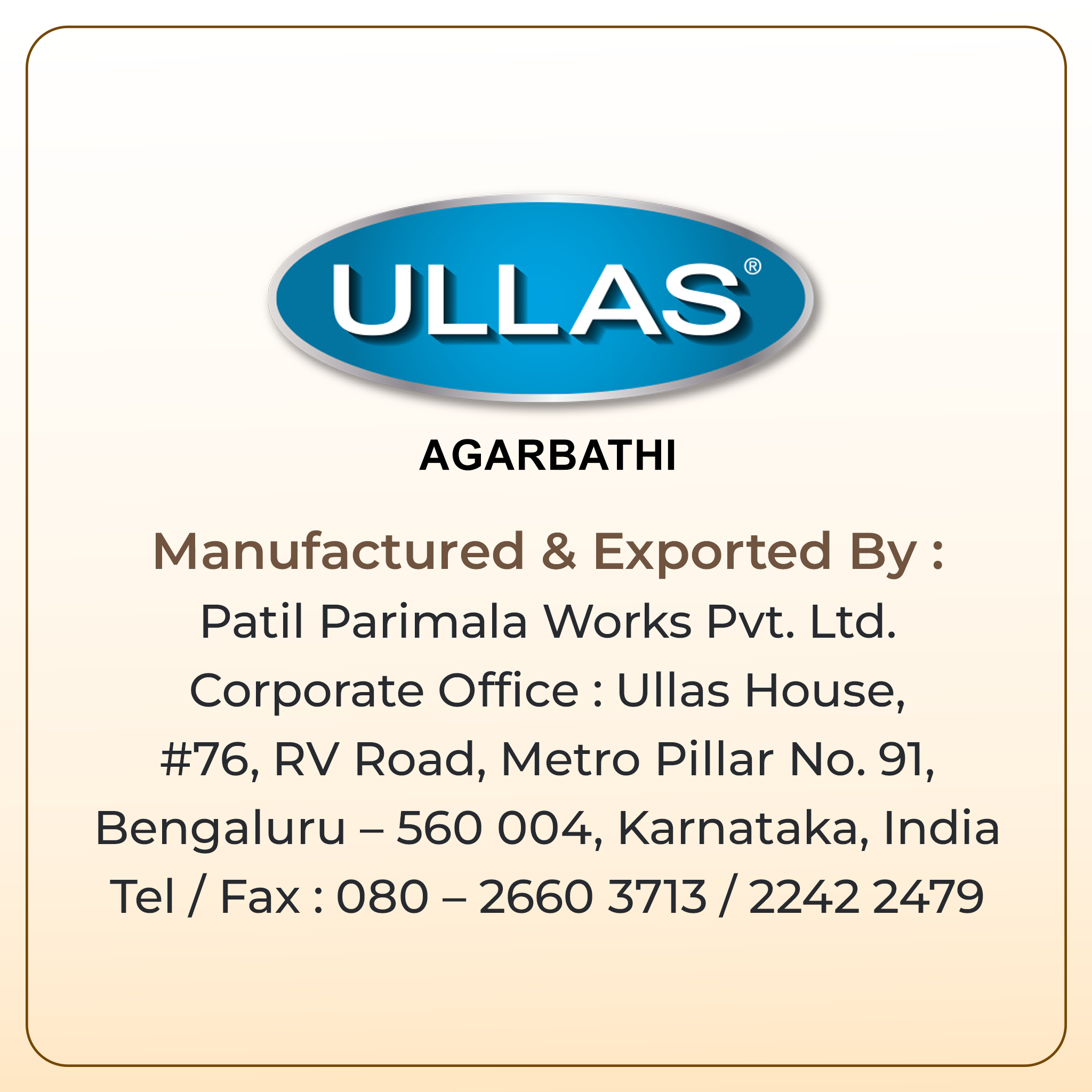 Ullas Ayka Valley of Flowers Premium Agarbathi