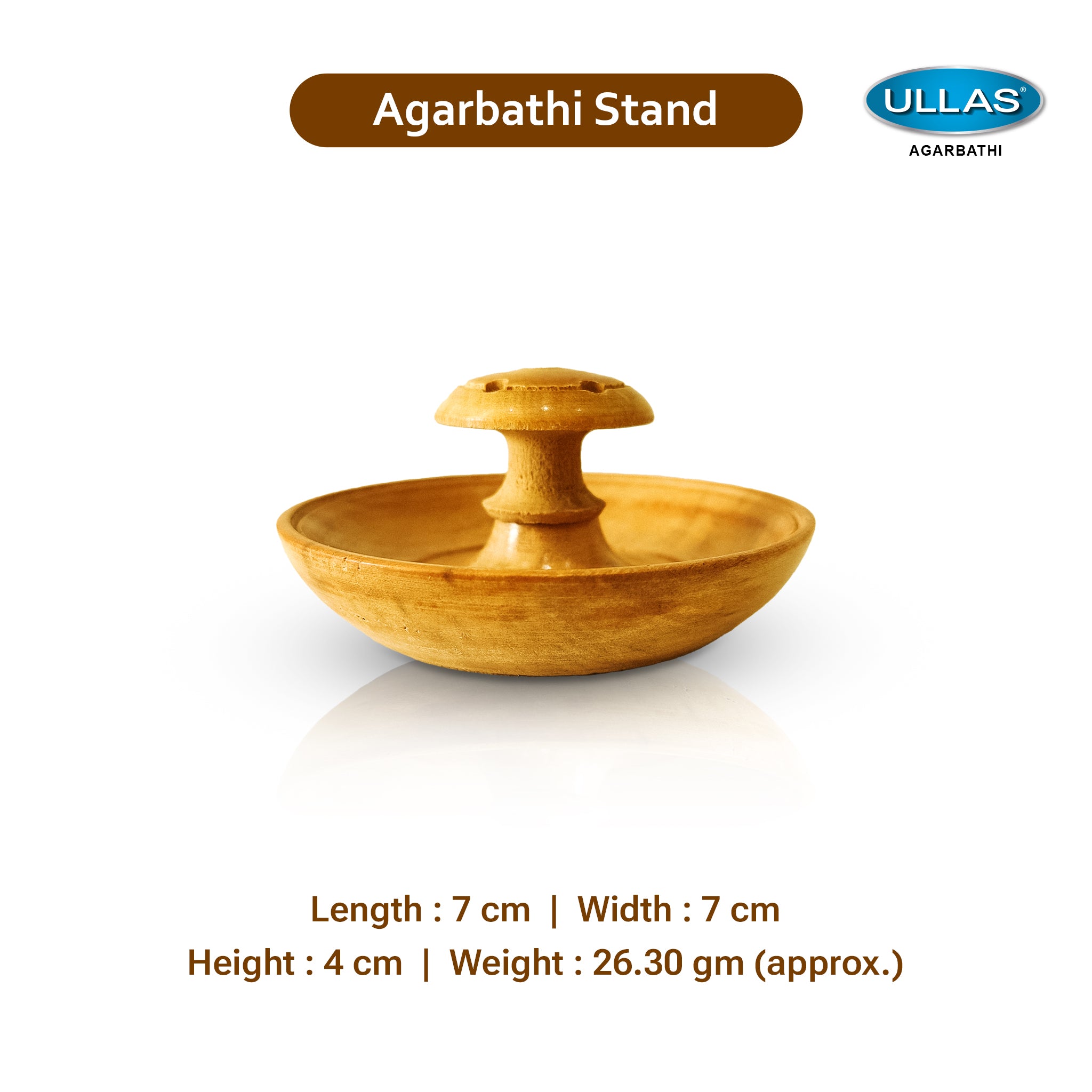 Wooden Agarbathi Stand Round (Small)