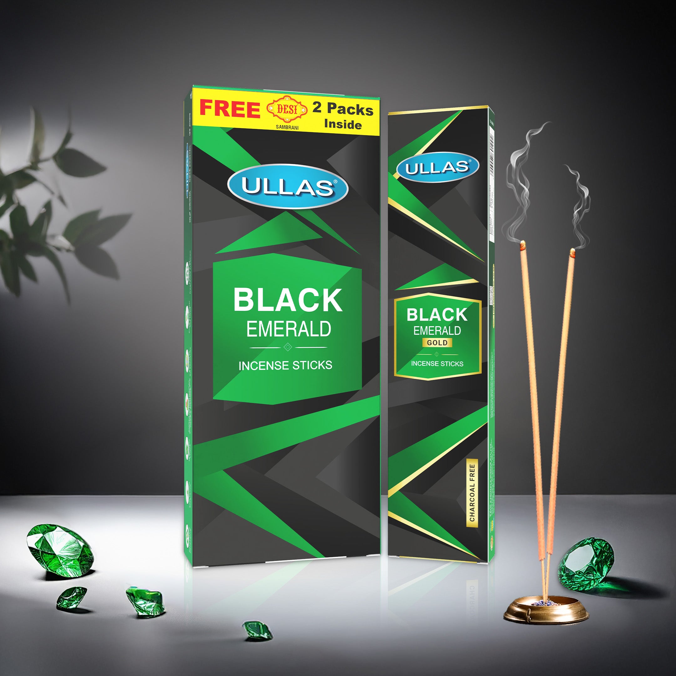 Ullas Black Emerald Agarbathi (200g) + Fre...