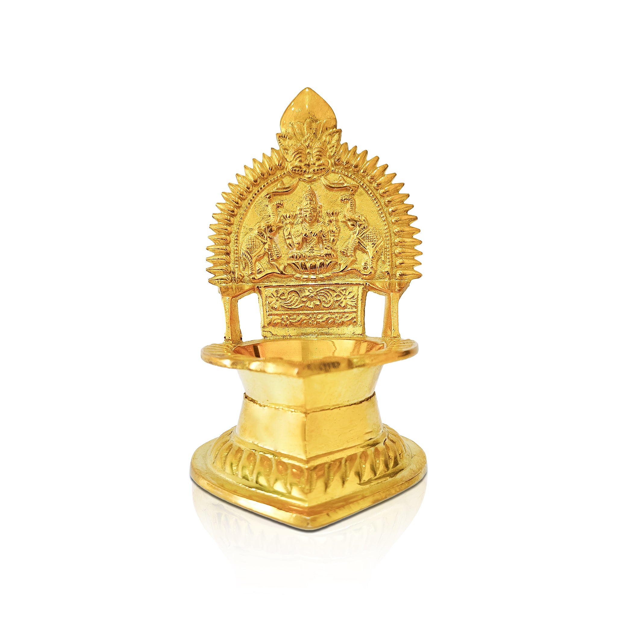 Divine Brass Laxmi Kamakshi Deepa – Elegant Oil Lamp for Temple and Ho ...