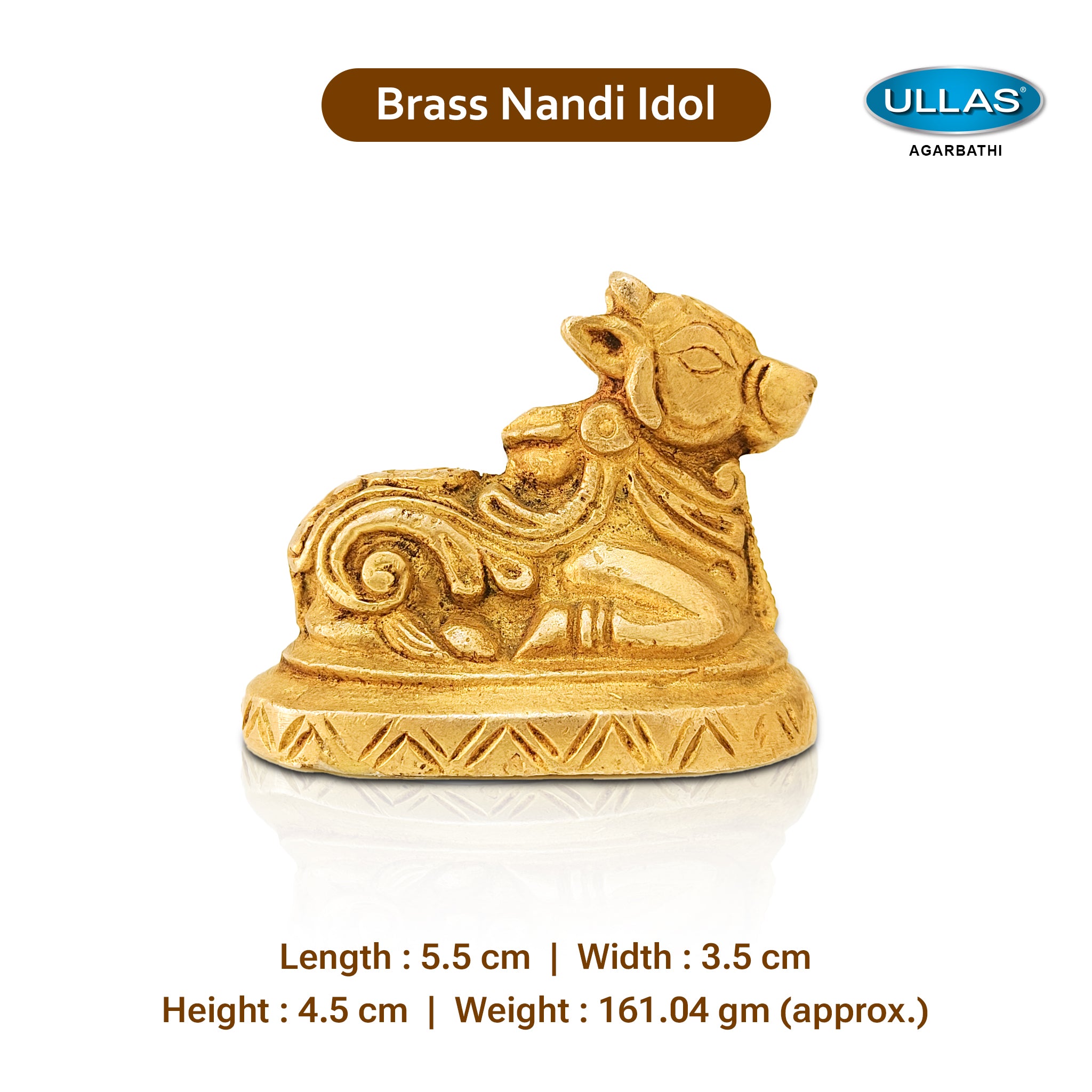 Divine Brass Nandi Idol