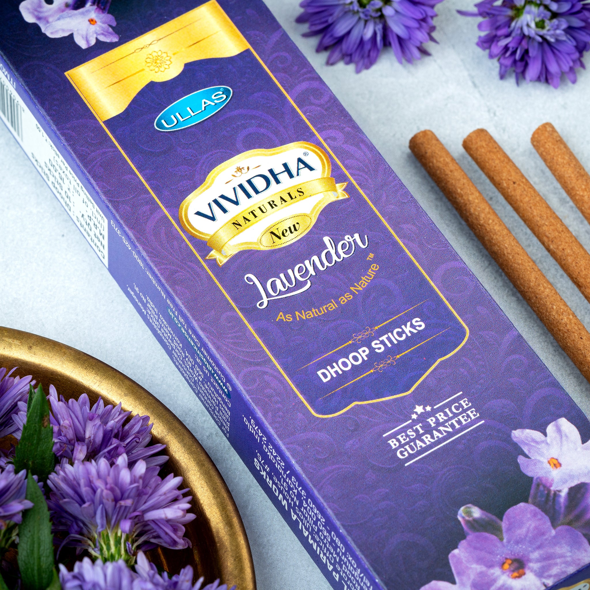 Vividha Lavender Bambooless Dhoop Sticks