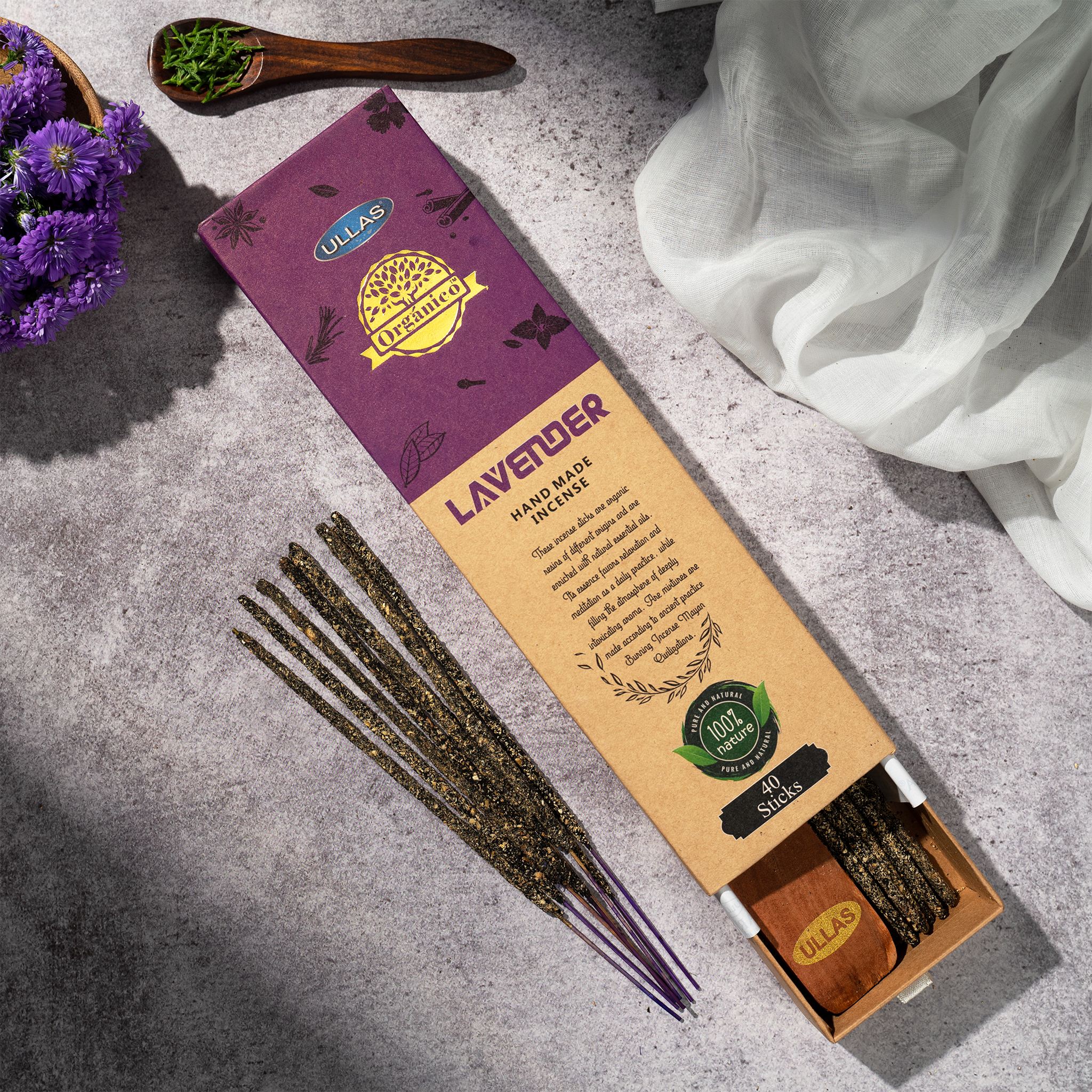 Ullas Organico Lavender Agarbathi - Incens...