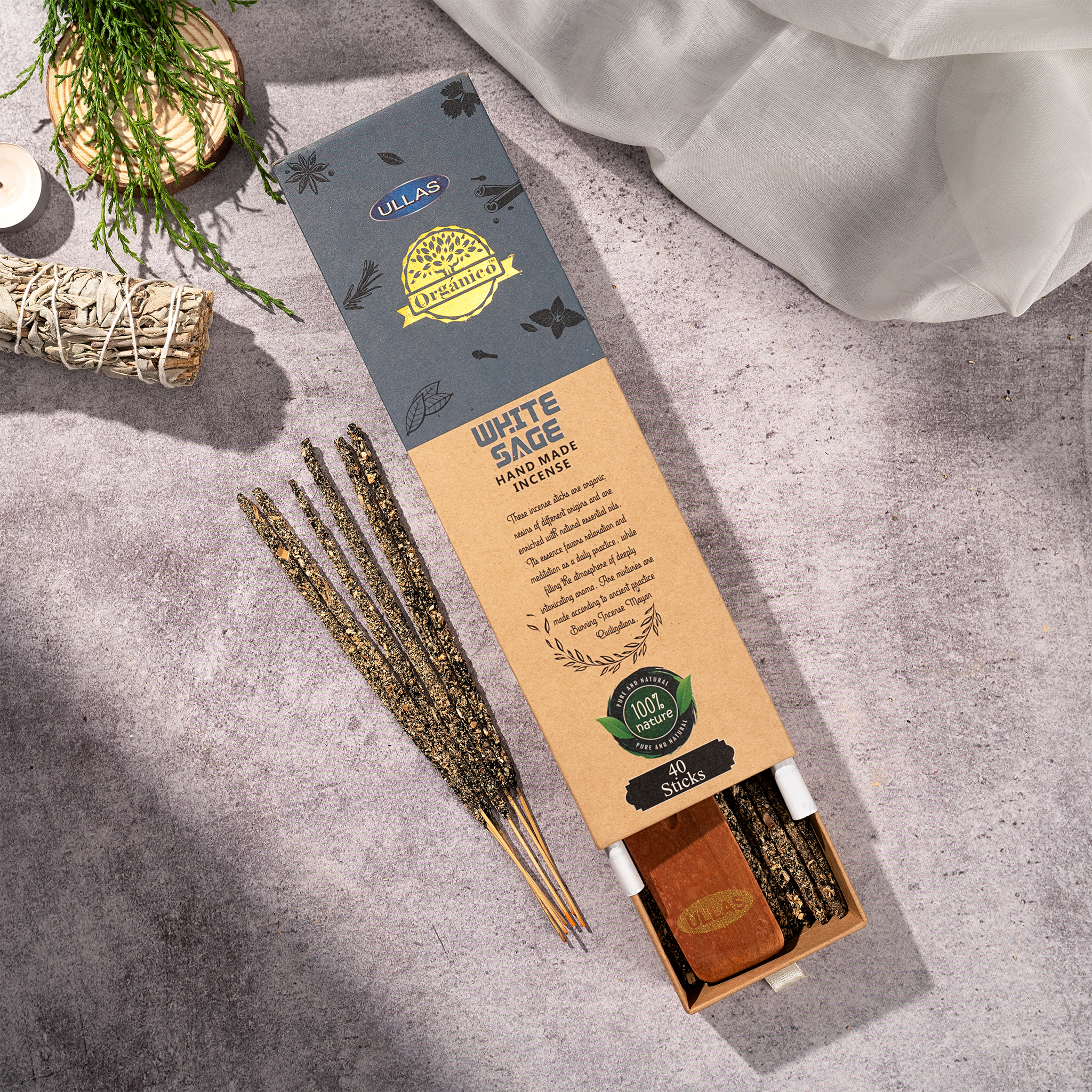 Ullas Organico White Sage Agarbathi - Ince...