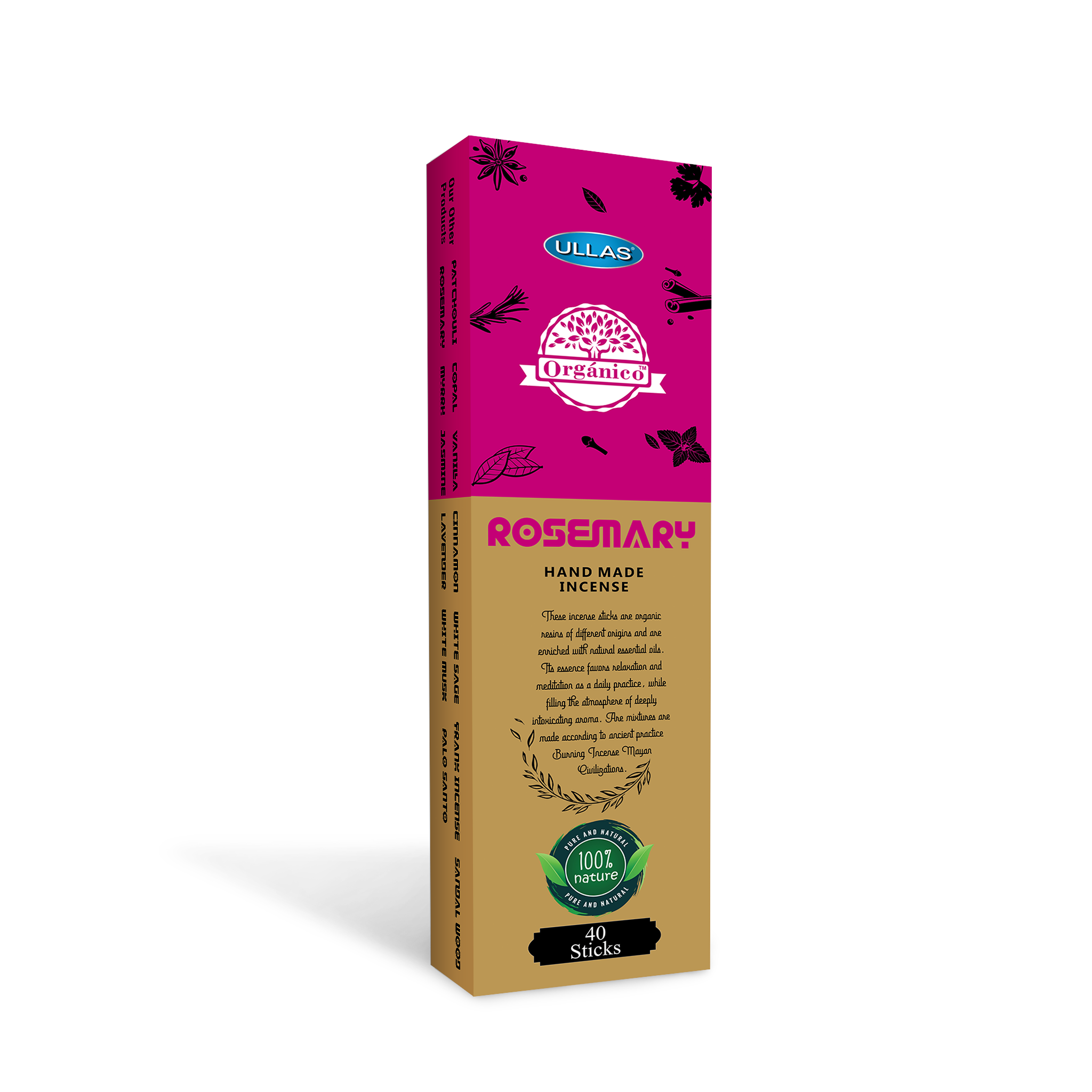 Ullas Organico Rosemary Agarbathi - Incens...