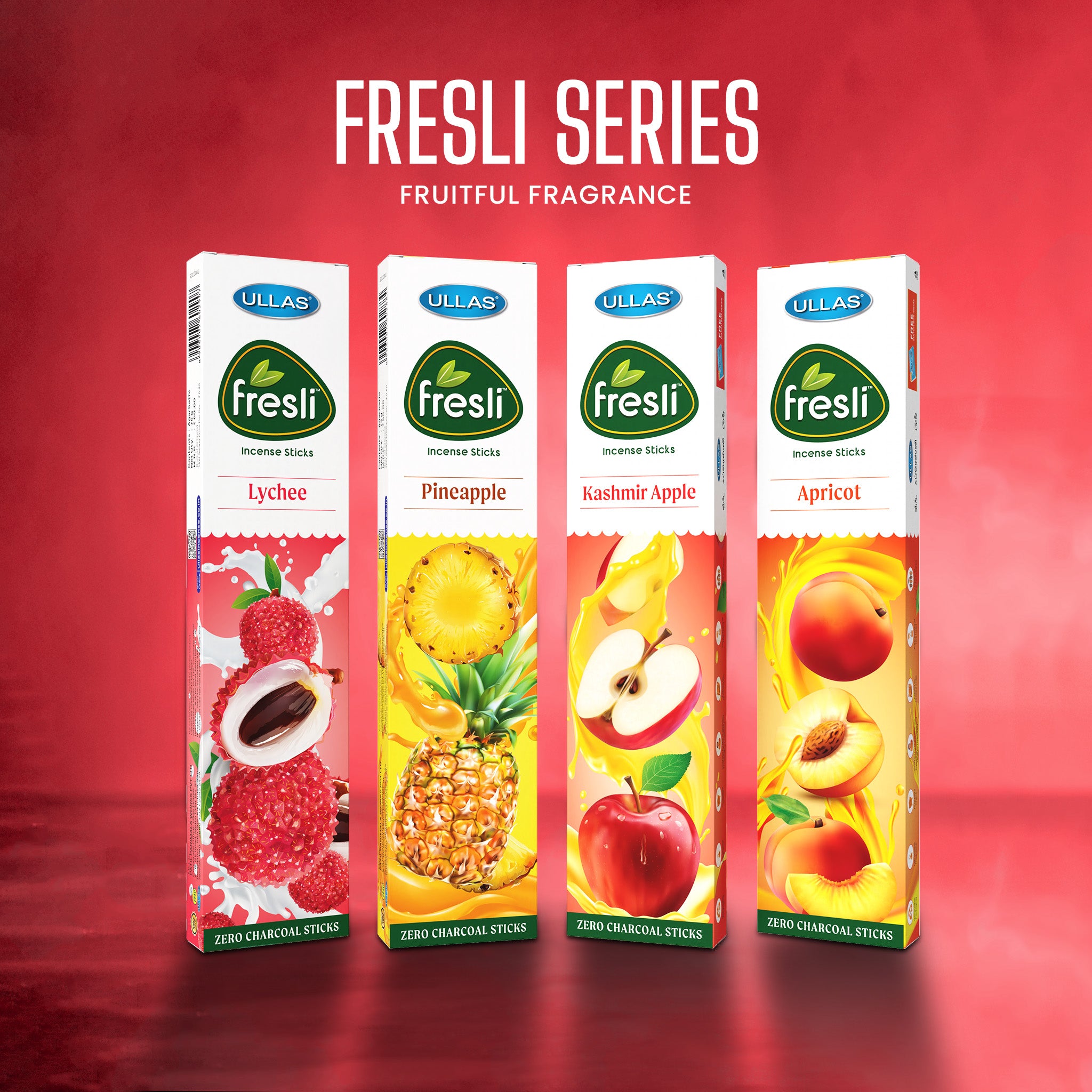 Ullas Fresli Lychee Agarbathi - Incense Sticks with Lychee Fragrance (75g)