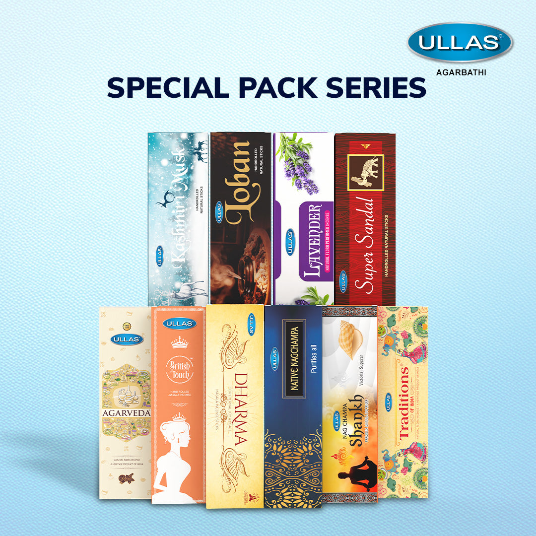 Ullas Super Sandal Agarbatti - Incense Sticks with Woody Fragrance (50g)