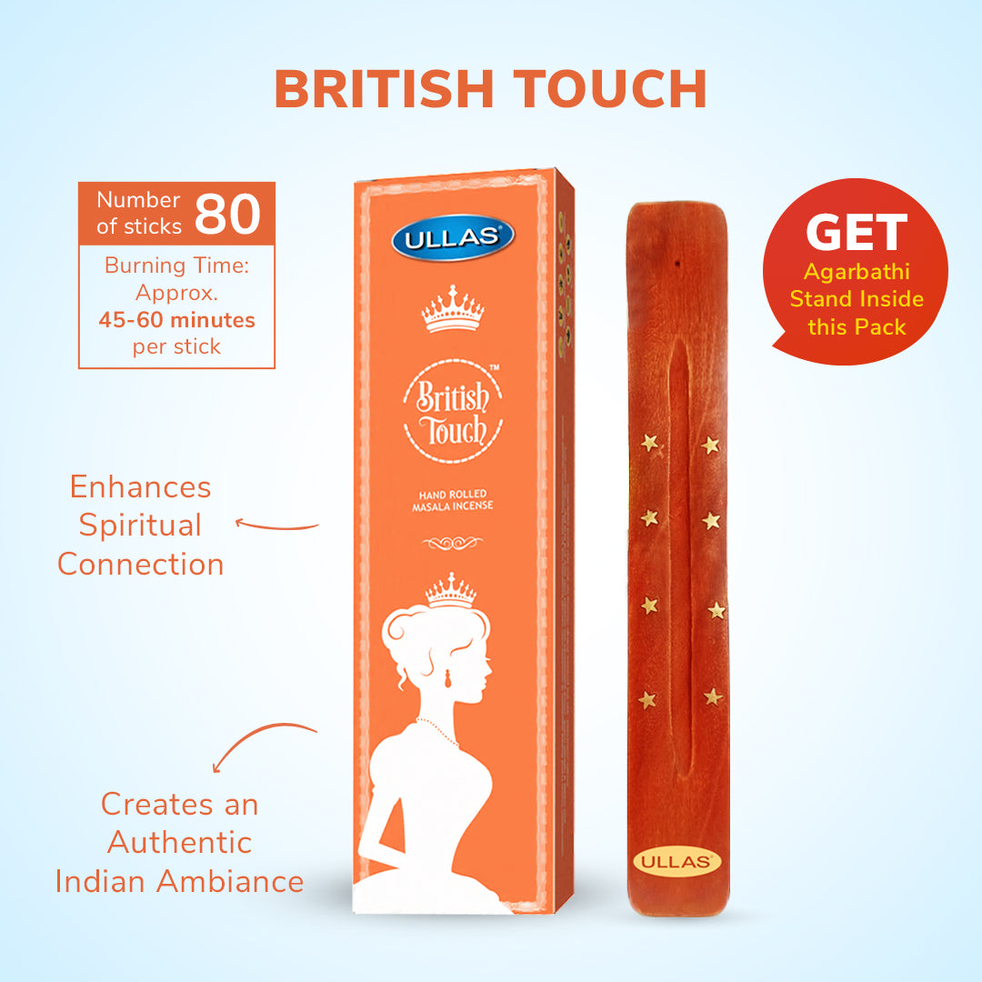 Ullas British Touch Agarbathi - Incense Sticks with Floral Fragrance (100g)