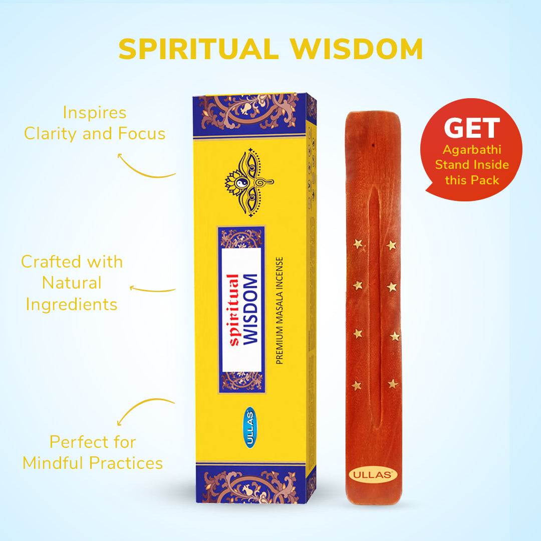 Ullas Spiritual Wisdom Agarbathi - Incense Sticks with Sweet Fragrance (80 Sticks)