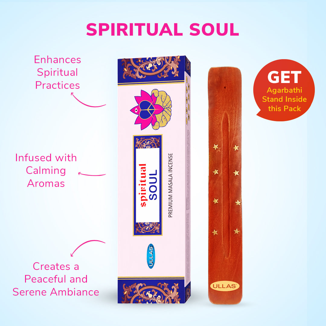 Ullas Spiritual Soul Agarbathi - Incense Sticks with Floral Fragrance (80 Sticks)