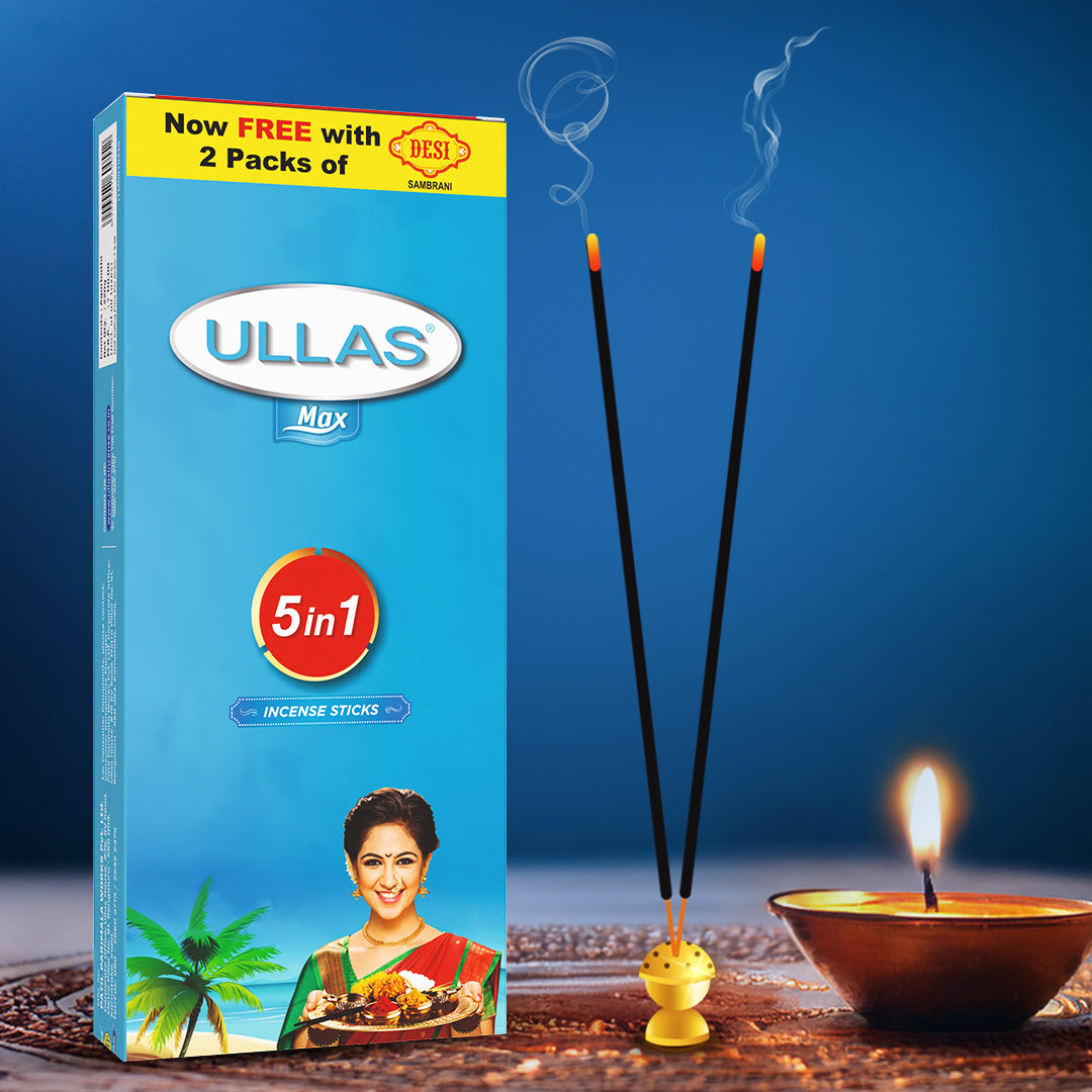 Ullas Max 5 in 1 Agarbathi - Incense Sticks (220g)