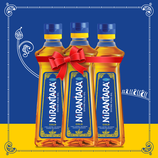 Nirantara Gold Divine Puja Oil 500ML Pack ...