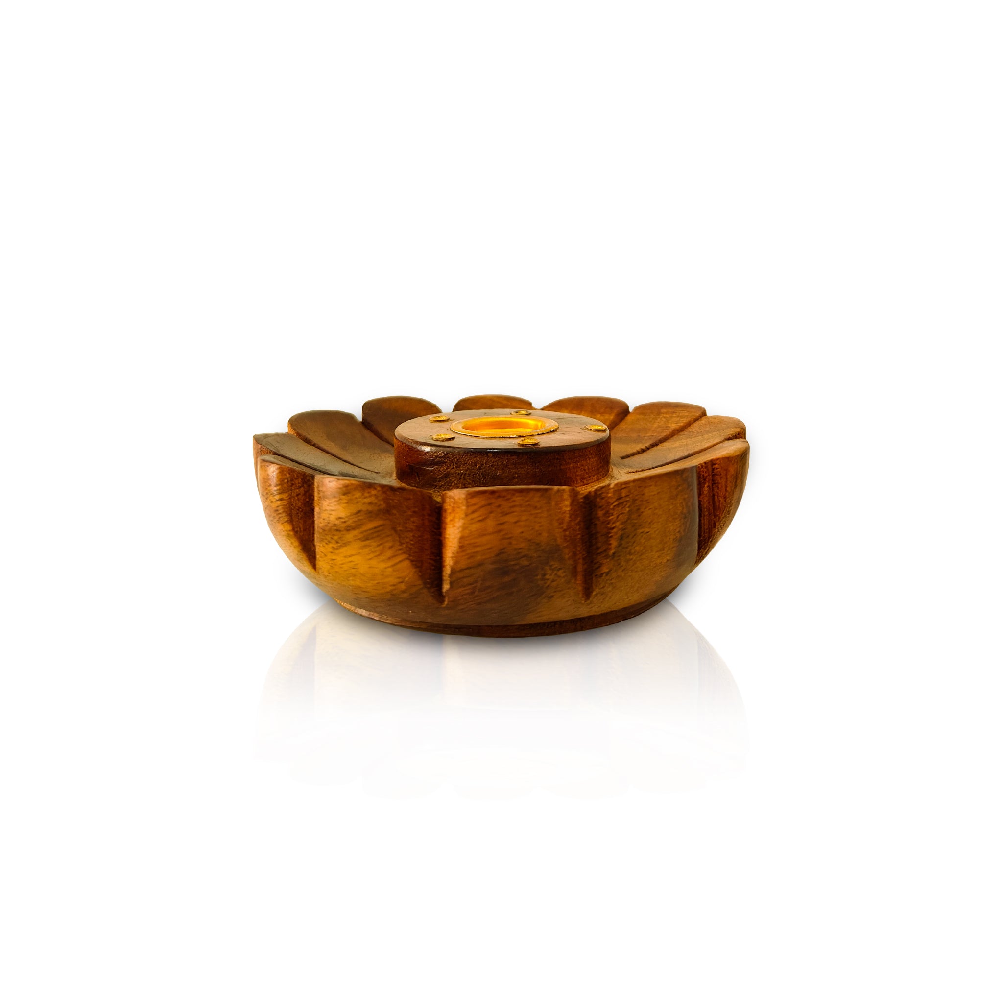 Wooden Flower Shape Incense Stand