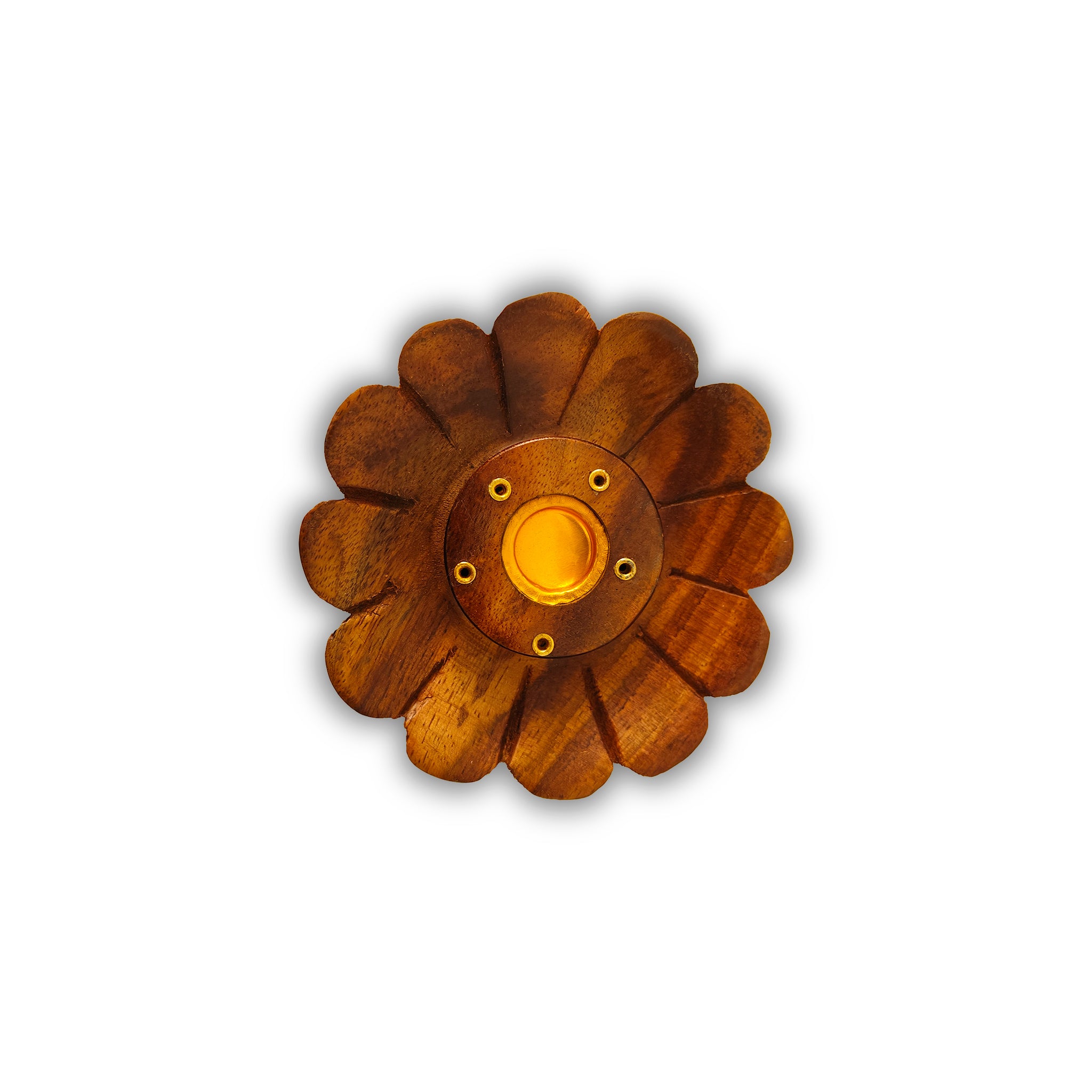Wooden Flower Shape Incense Stand